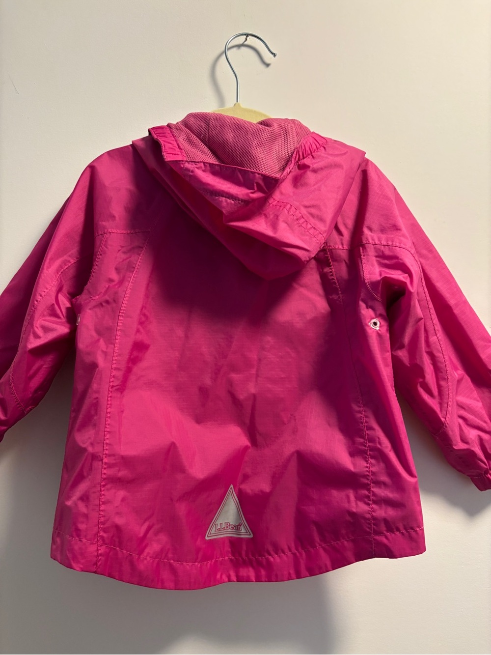 L.L. Bean Toddler Girls' Bright Pink Hooded Raincoat - Picture 5 of 5